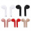 (Red)Wireless Mini Earplug Type Stereo Bluetooth Headset Outdoor Earplug Fashion 6