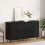 VidaXL vidaXL Sideboards 2 pcs Black oak 1