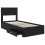 VidaXL vidaXL Bed Frame with Headboard Black Oak 100 x 200 cm Engineered Wood 5