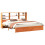 VidaXL vidaXL Bed Frame with Storage Headboard Wax Brown 180 x 200 cm 3