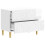 VidaXL vidaXL Bedside Table High Gloss White 62 x 34.5 x 48 cm 3