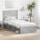 VidaXL vidaXL Bed Frame Concerte Grey 90 x 190 cm Solid Pine Wood 1