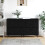 VidaXL vidaXL Sideboards 2 pcs Black oak 4