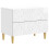 VidaXL vidaXL Bedside Table High Gloss White 62 x 34.5 x 48 cm 1