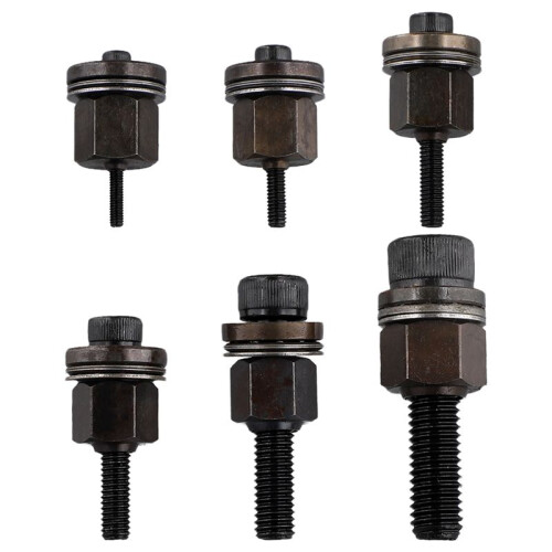 6Pcs Hand Rivet Tool Steel  Set Manual Riveter Replace Tip Nut M3/M4/M5/M6/M8/M10 Mandrel  for Rivet Nut Tool