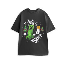 (Medium) Minecraft Short Sleeved T-Shirt (Mens Grey)