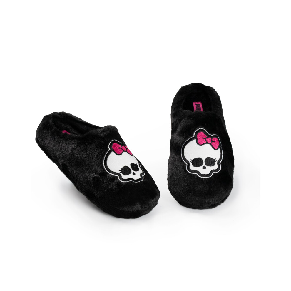Monster High (7-8 Uk) Mule Slippers (Womens Black)