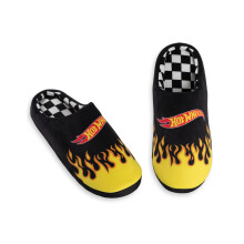 (9-10 UK) Hot Wheels Mule Slippers (Mens Black)