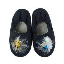 (12 UK Child) Adventure Time Mule Slippers (Boys Black)