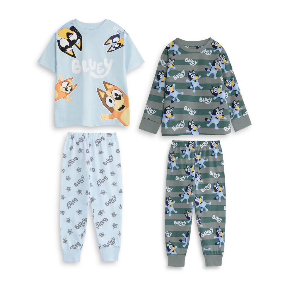 Bluey (3-4 Years) Multi-Pack Of 2 Long Leg Pyjama Set (Boys Multicoloured)