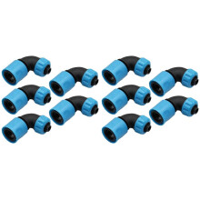 10X 90 Graders Armbågssnabbkoppling 16 mm ABS Trädgårdsbevattning Biltvättslang Snabbkoppling Krankoppling