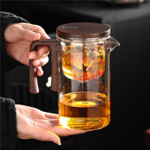 2X Magnetic Filtration Teapot - Automatic Tea Separation, Small Waist Design, Glass Teapot for Office Use