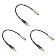 3X Audio-Mikrofonkabel Innengewinde 3,5 mm Stecker auf XLR 3PIN Adapterkabel für SLR-Kamera-Audiokabel