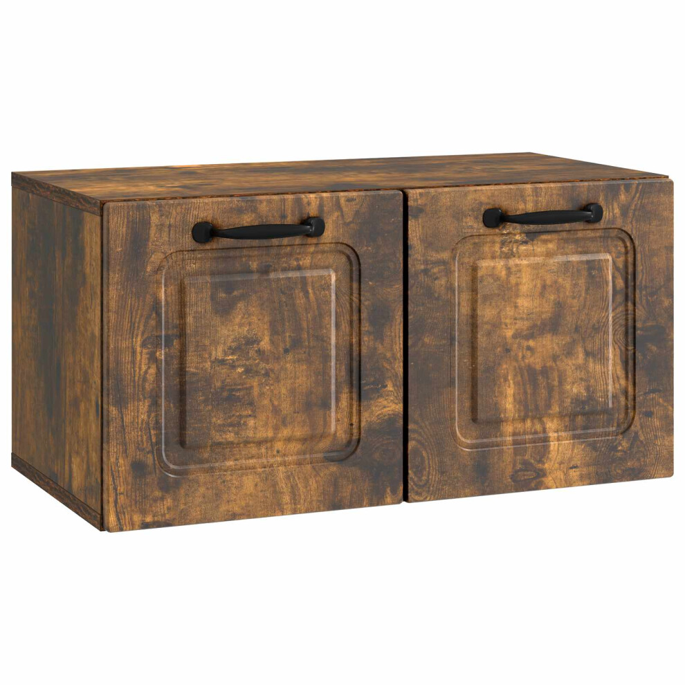 Vidaxl Wall-Mounted Tv Cabinet Smoked Oak 59.5 X 31 X 30 Cm