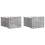 VidaXL vidaXL Wall-Mounted Bedside Cabinet with Drawer 2 pcs Concrete Grey 1