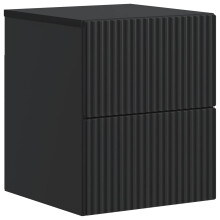 vidaXL Wall-Mounted Bedside Cabinet Black 33 x 34.5 x 40 cm
