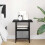 VidaXL vidaXL Bedside Table Black Oak 41 x 40 x 45 cm Engineered Wood 3