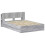 VidaXL vidaXL Bed Frame with Storage Grey Sonoma 160 x 200 cm Engineered Wood 4