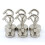 Magnetic Snap Hook 4-Pack — E-Type Snap Design with N38 Neodymium Magnet, 14kg Pull, Nickel-Plated Silver 5