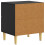 VidaXL vidaXL Bedside Table Black 43 x 34.5 x 48 cm Engineered Wood 5
