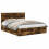 VidaXL vidaXL Bed Frame Smoked Oak 120 x 200 cm Solid Pine Wood 4