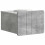 VidaXL vidaXL Wall-Mounted Bedside Cabinet with Drawer 2 pcs Concrete Grey 3
