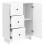 VidaXL vidaXL Sideboard High Gloss White 66 x 34.5 x 90 cm Engineered Wood 3
