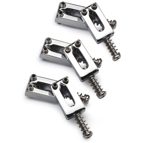 2Set 10,5 mm Gitarr Tremolo Bridge Sadlar för  Stratocaster Strat Telecaster Tele Elgitarr Tillbehör, Silver 2