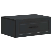 vidaXL Wall-Mounted Bedside Cabinet Black 49 x 34.5 x 20 cm