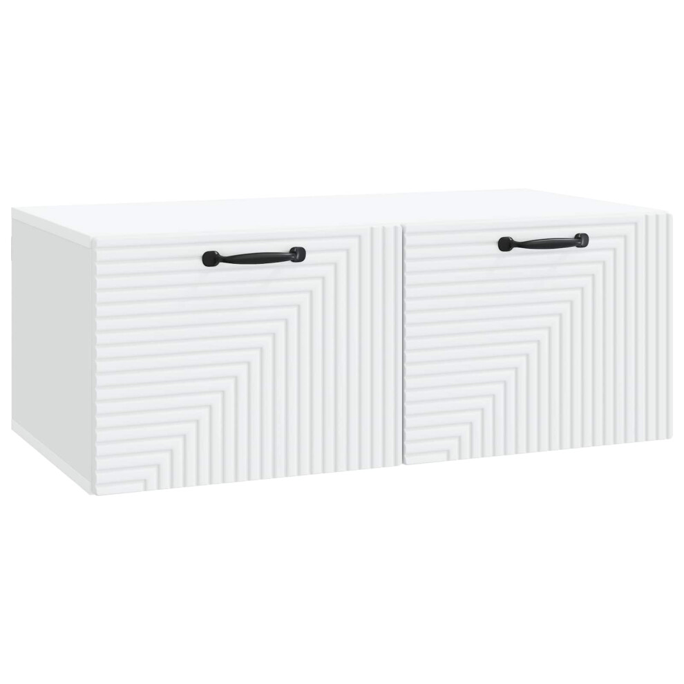 Vidaxl Wall-Mounted Tv Cabinet White 78.5 X 41 X 30 Cm Engineered Wood