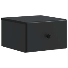 vidaXL Wall-Mounted Bedside Cabinet Black 34.5 x 33 x 20 cm