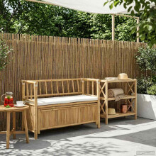 vidaXL Garden Storage Bench 110 x 47 x 80 cm Bamboo Natural