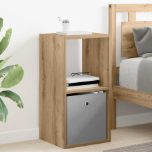 vidaXL Bedside Table Artisan Oak 35 x 32 x 68.5 cm Engineered Wood