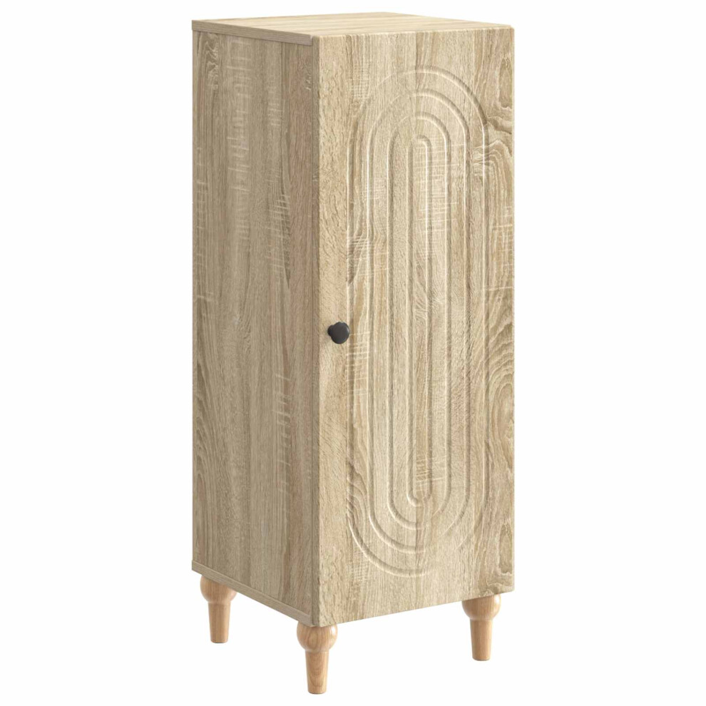 Vidaxl Sideboard Sonoma Oak 33 X 34.5 X 90 Cm Engineered Wood