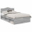 VidaXL vidaXL Bed Frame Grey Sonoma 135 x 190 cm Solid Pine Wood 5