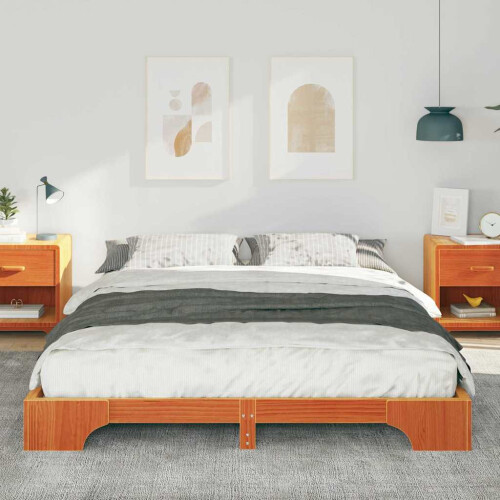 VidaXL vidaXL Bed Frame Brown 160 x 210 cm Solid Pine Wood 1