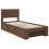 VidaXL vidaXL Bed Frame with Headboard Brown Oak 80 x 200 cm Engineered Wood 4