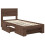 VidaXL vidaXL Bed Frame with Headboard Brown Oak 80 x 200 cm Engineered Wood 5