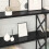 VidaXL vidaXL Console Table Black Oak 156 x 28 x 80.5 cm Engineered Wood 4