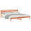 VidaXL vidaXL Bed Frame with Headboard Wax Brown 200 x 220 cm Solid Pine Wood 4