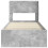 VidaXL vidaXL Bed Frame with Storage and Headboard Concrete Grey 75 x 190 cm 5