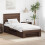 VidaXL vidaXL Bed Frame with Headboard Brown Oak 80 x 200 cm Engineered Wood 1