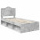 VidaXL vidaXL Bed Frame Concerte Grey 90 x 190 cm Solid Pine Wood 4