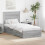 VidaXL vidaXL Bed Frame Grey Sonoma and Silver 75 x 190 cm Engineered Wood 1