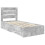 VidaXL vidaXL Bed Frame with Drawer Concrete Grey 90 x 190 cm Engineered Wood 4