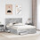 VidaXL vidaXL Bed Frame Concrete Grey 150 x 200 cm Engineered Wood 4