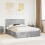 VidaXL vidaXL Bed Frame Concrete Grey 150 x 200 cm Engineered Wood 1