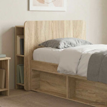 vidaXL Headboard Cabinet with Storage Sonoma Oak Engineered Wood