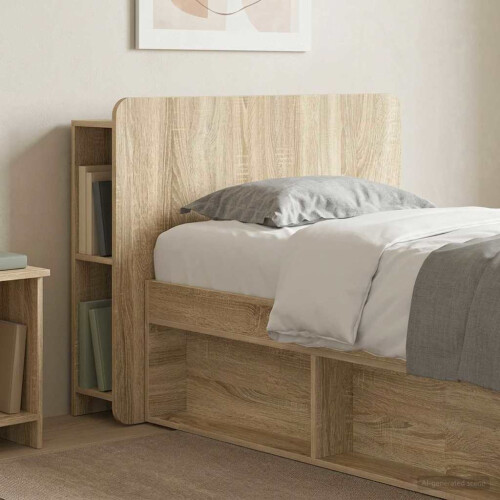 VidaXL vidaXL Headboard Cabinet with Storage Sonoma Oak Engineered Wood