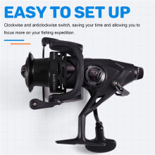 Reel, Freshwater and Saltwater Fishing Reel, 7+1 Double Spool & Handle Saltwater Fishing Reel NTK-6000